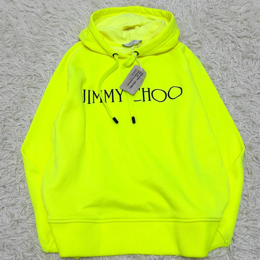 ジミーチュウ JIMMY CHOO パーカー プルオーバー フーディ ロゴ 蛍光 