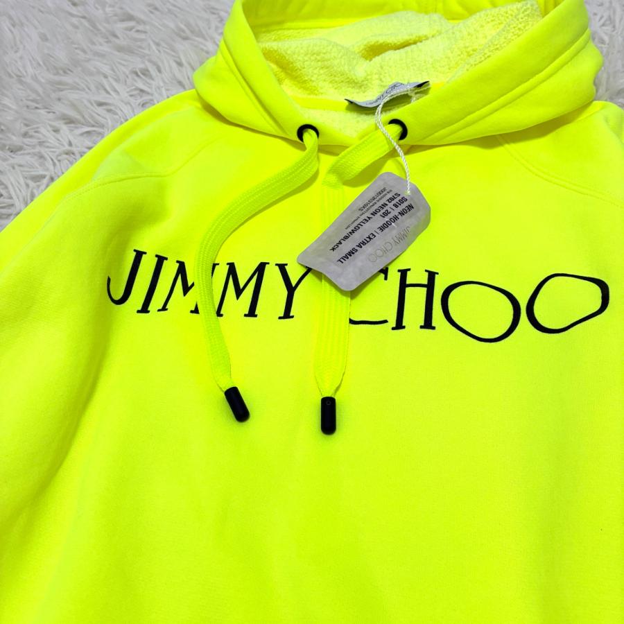ジミーチュウ JIMMY CHOO パーカー プルオーバー フーディ ロゴ 蛍光 
