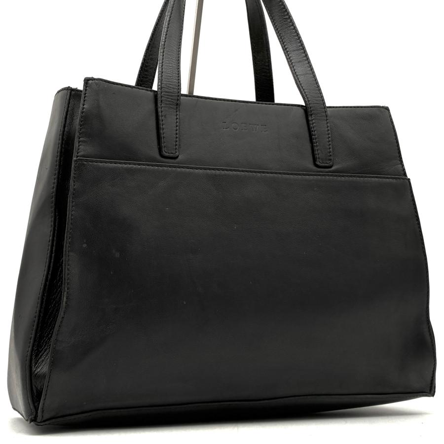 ロエベ LOEWE トートバッグ ハンドバッグ ブラック 黒 レザー 本革