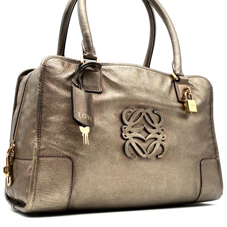 美品 ロエベ アマソナ36 アナグラム ボストンバッグ ハンド レディース 旅行 美品 ロエベ LOEWE アマソナ36 ハンドバッグ ボストン アナグラム