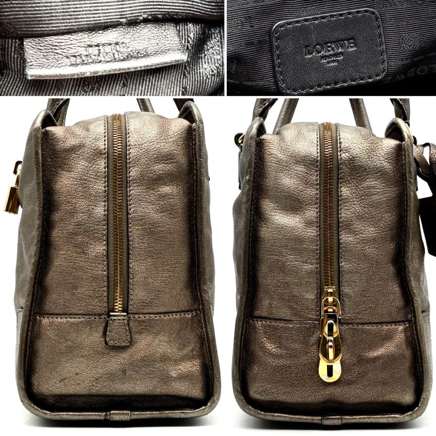美品 ロエベ LOEWE アマソナ36 ハンドバッグ ボストン アナグラム
