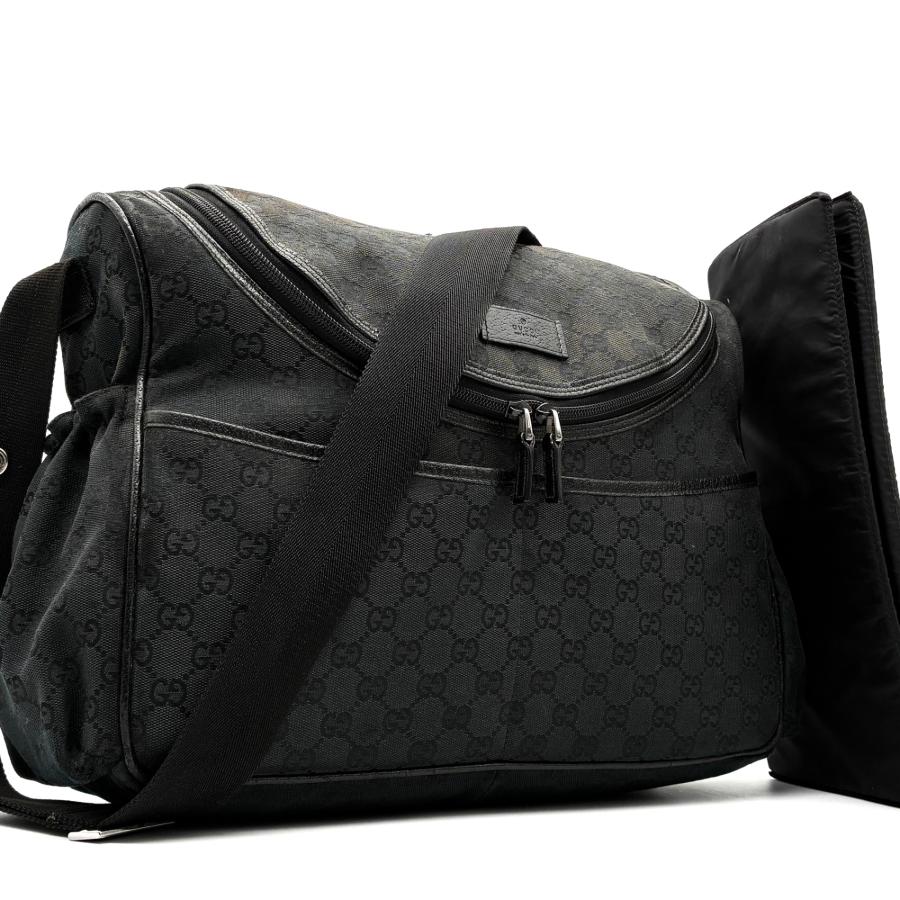 本物■グッチ■GUCCI■トートバッグ ■ブラック■キャンバス ■マザーズバッグ GUCCI グッチ GGキャンバス マザーズバッグ ショルダーバッグ クロス