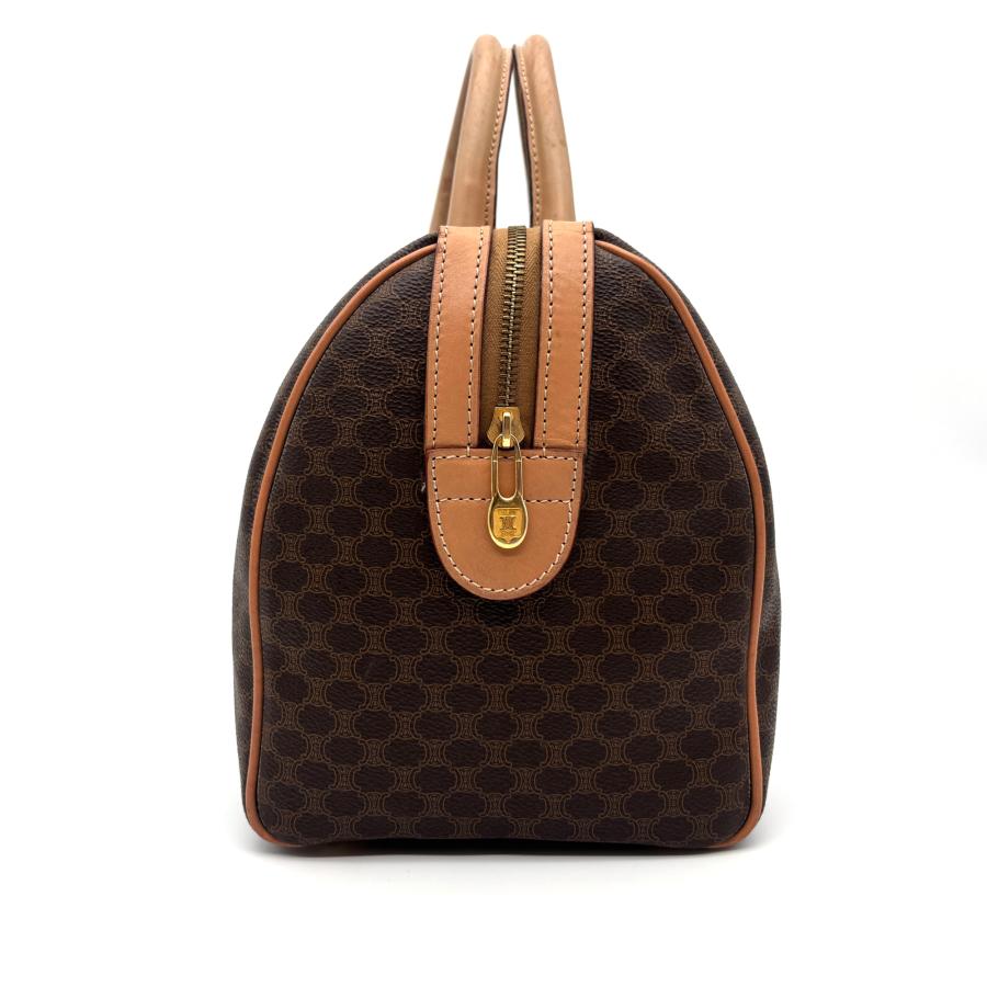 セリーヌ　ミニボストン　トリオンフ　マカダム　レザー　ブラウン CELINE セリーヌ ミニボストンバッグ マカダム トリオンフ ロゴ
