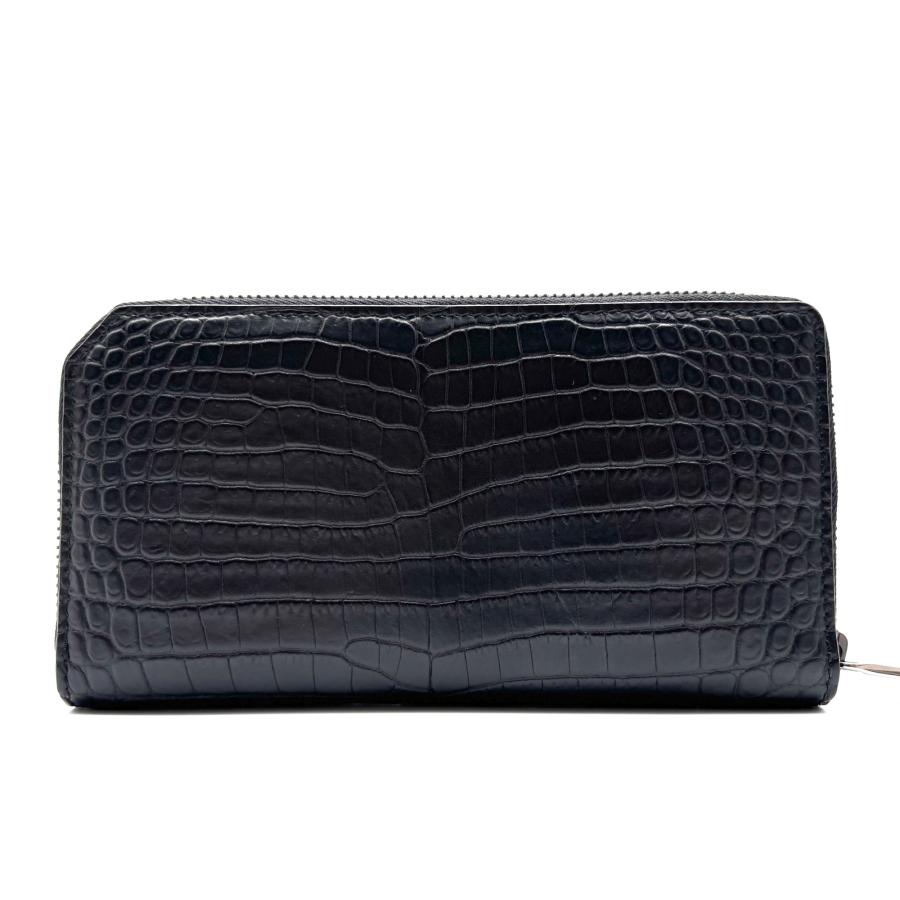 JIMMY CHOO ジミーチュウ CARNABY カーナビー クロコ型押し ラウンド