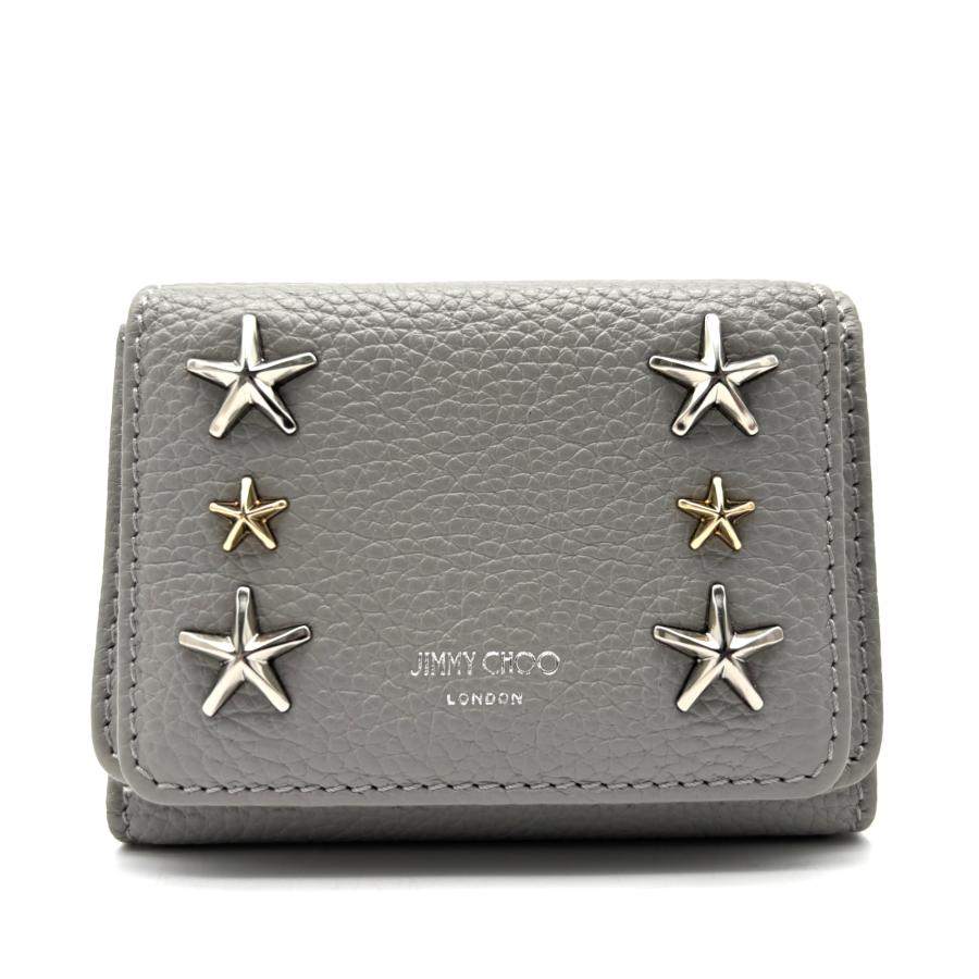 JIMMY CHOO ジミーチュウ 三つ折り財布 コンパクトウォレット レザー