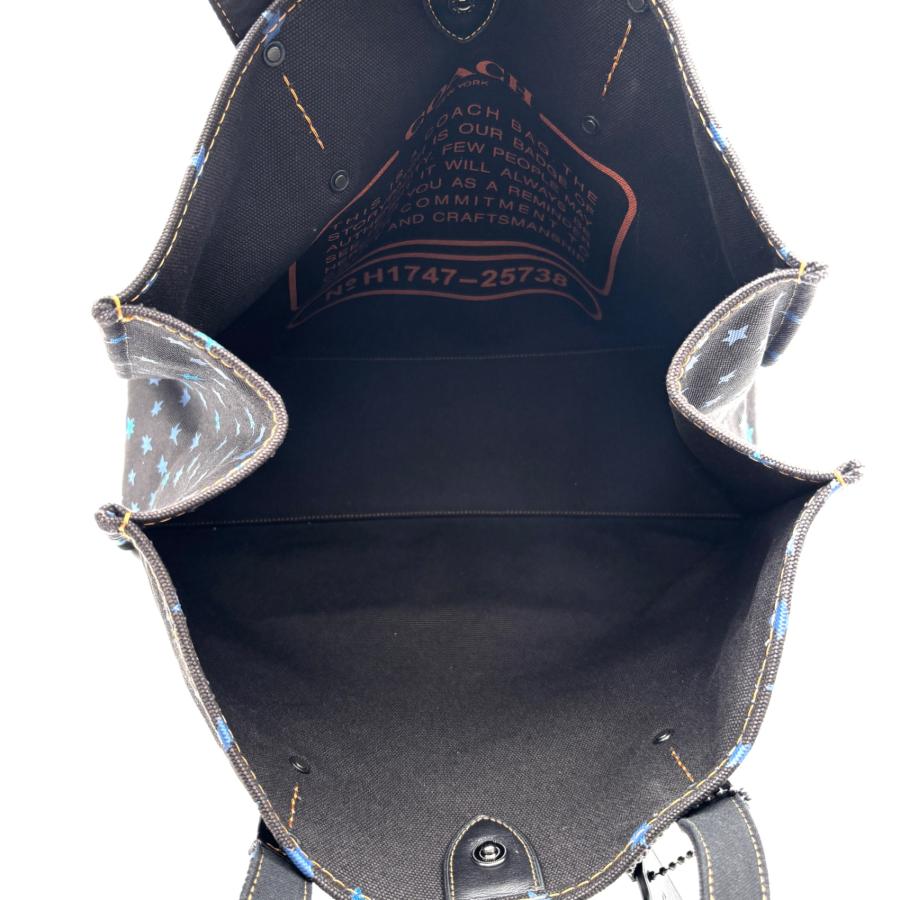コーチ COACH レキシー トートバッグ ハンドバッグ 星柄 ブラック 黒