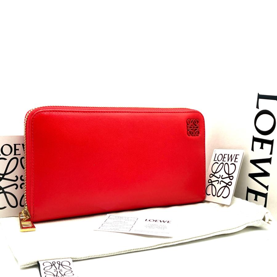 ロエベ LOEWE アナグラム ラウンドファスナー 長財布 ロングウォレット 