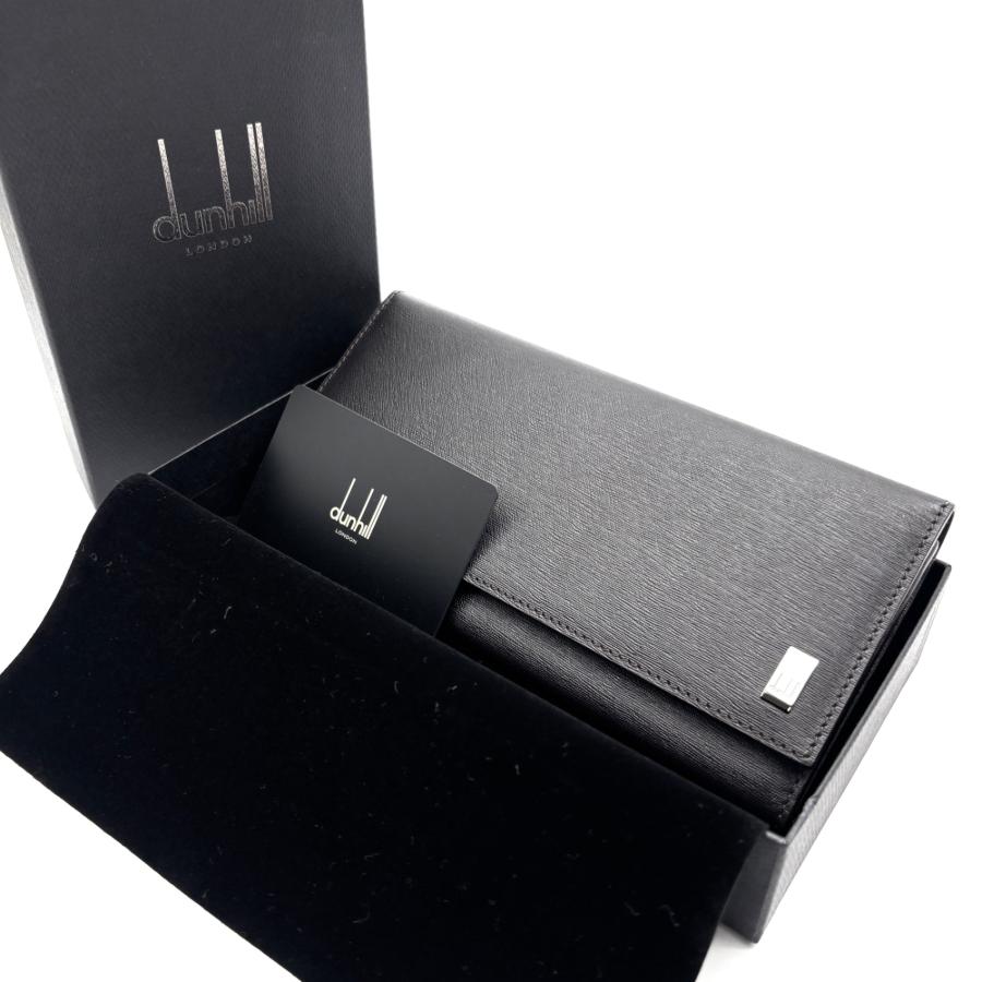 未使用保管品 廃盤 ダンヒル dunhill 二つ折り 長財布 フラップ ロング