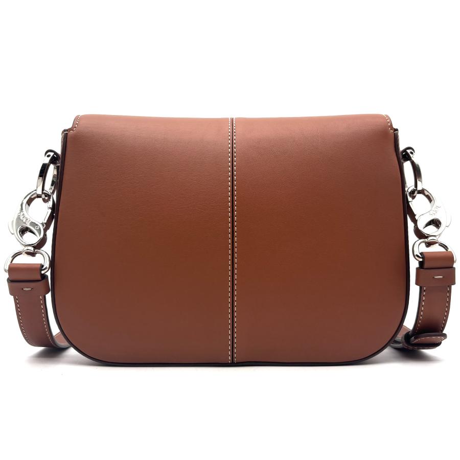 トッズ TOD'S ショルダーバッグ 鞄 カバン フラップ ロゴ オールレザー