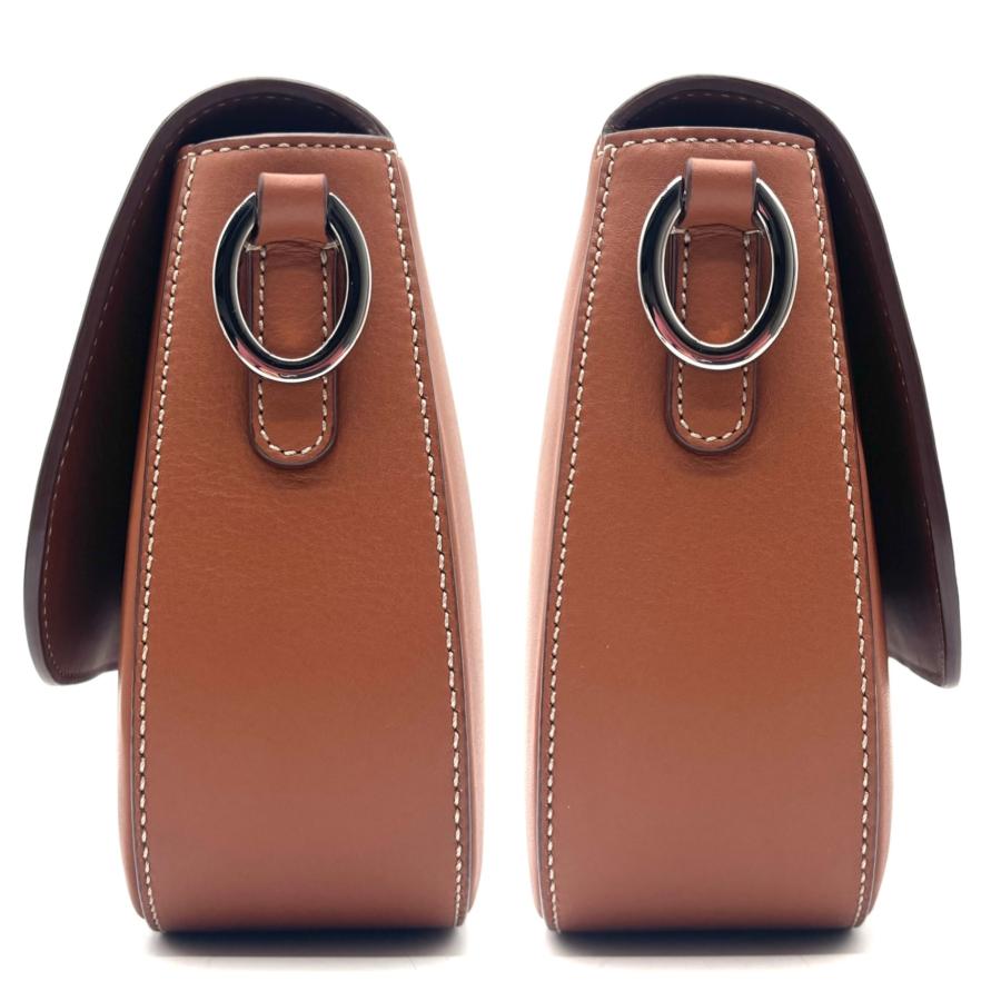 TOD’s トッズ　ショルダーバッグ　ハンドバッグ　レザー　ブラウン　茶 トッズ TOD'S ショルダーバッグ 鞄 カバン フラップ ロゴ オールレザー