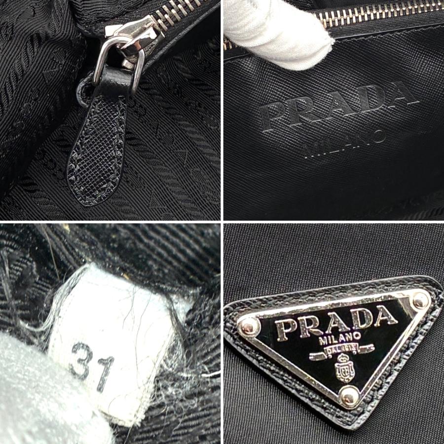 美品 プラダ PRADA トートバッグ 三角ロゴ スカル ドクロ A4 肩掛け