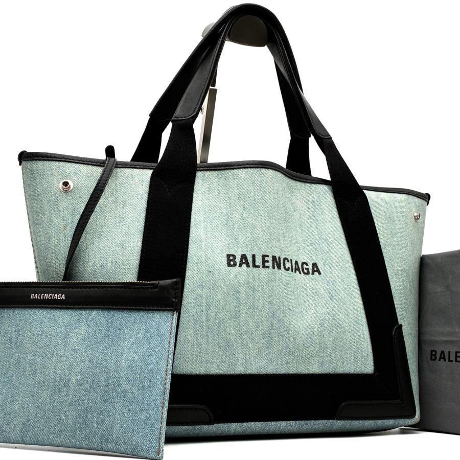 BALENCIAGA バレンシアガ ネイビーカバス S トートバッグ ハンドバッグ 