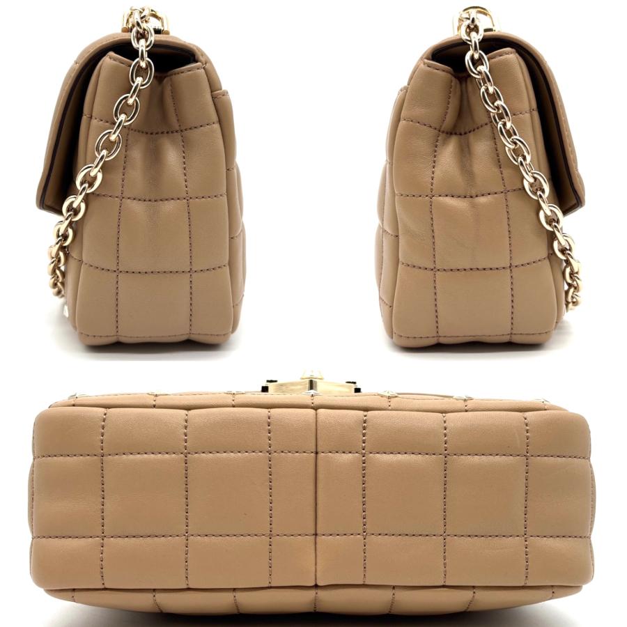 MICHAELKORS マイケルコース SOHO ソーホー ショルダーバッグ キルティング スタッズ ベージュ