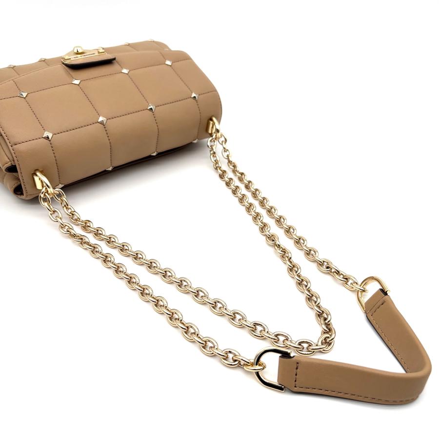 MICHAELKORS マイケルコース SOHO ソーホー ショルダーバッグ キルティング スタッズ ベージュ