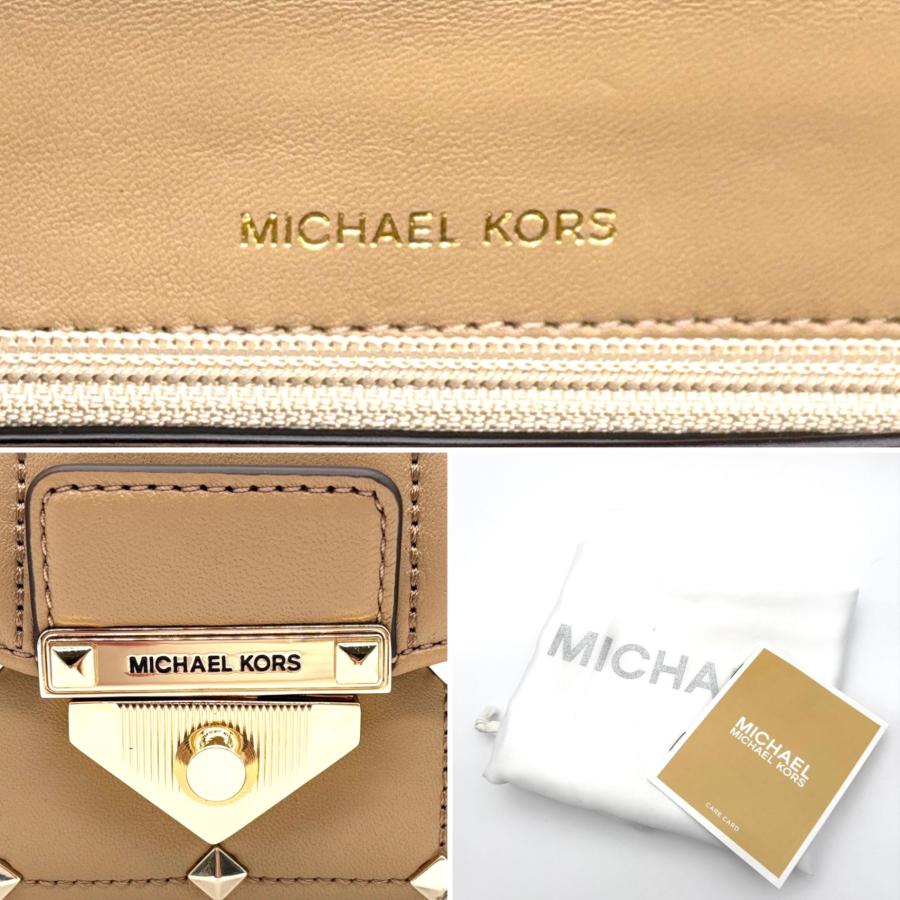 MICHAELKORS マイケルコース SOHO ソーホー ショルダーバッグ キルティング スタッズ ベージュ