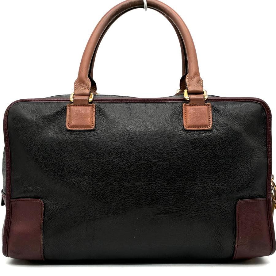 ロエベ LOEWE アマソナ36 ハンドバッグ アナグラム 南京錠 鍵 ブラック 