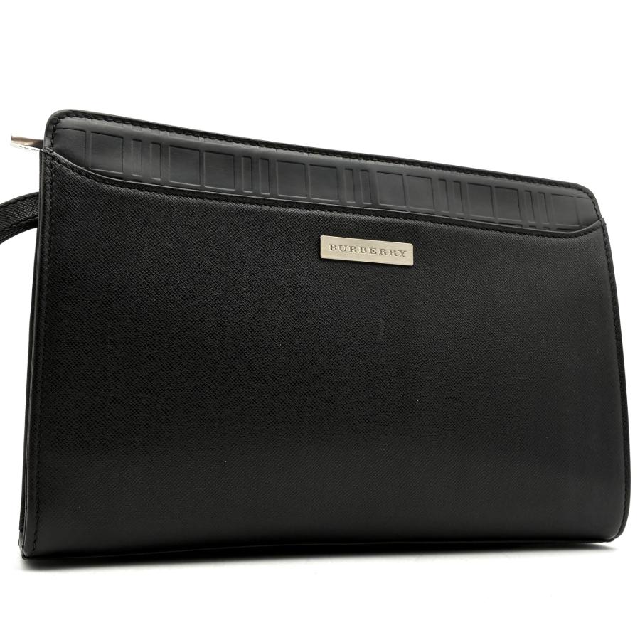 BURBERRY バーバリー セカンドバッグ クラッチバッグ レザー チェック