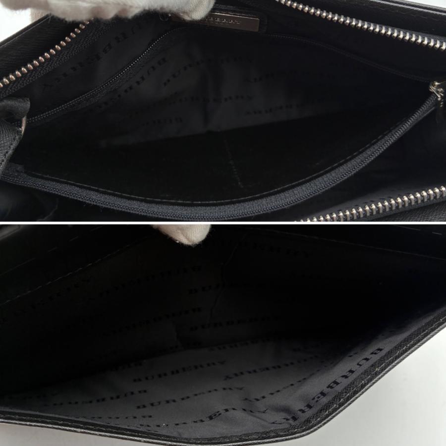 BURBERRY バーバリー セカンドバッグ クラッチバッグ レザー チェック