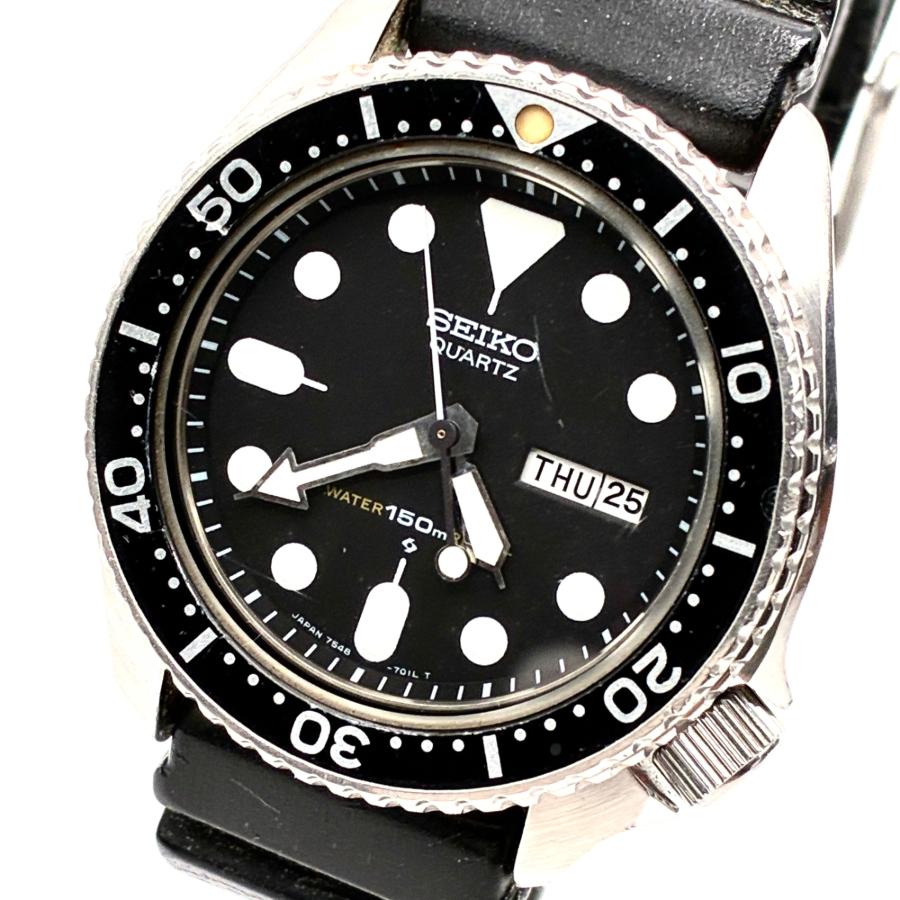 ✨SEIKO✨ダイバー✨7548-7000✨デイデイト✨クォーツ✨腕時計✨ セイコー SEIKO ダイバーズウォッチ ブラックボーイ 7548-7000