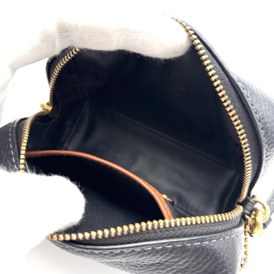 COACH コーチ レキシー 恐竜 ポーチ ペブルドレザー ブラック グリーン