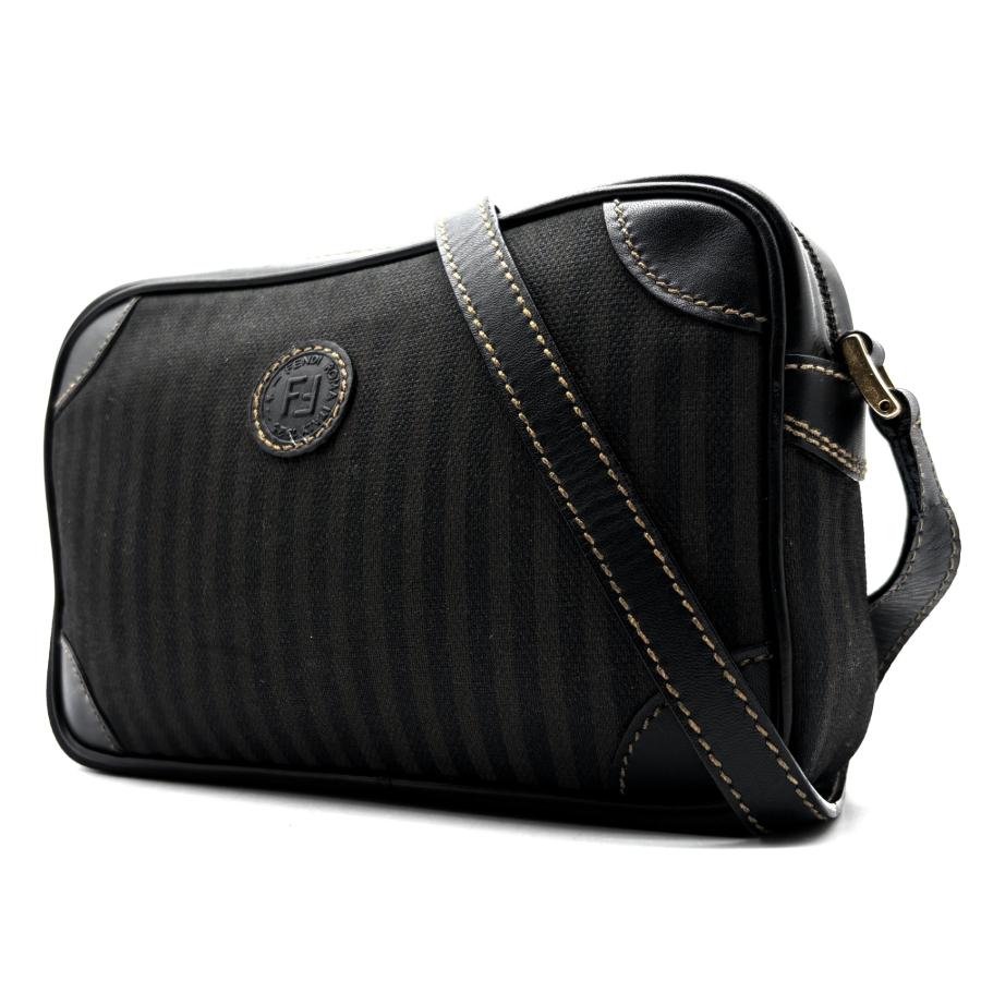 フェンディ FENDI ペカン ショルダーバッグ カメラバッグ PVC レザー