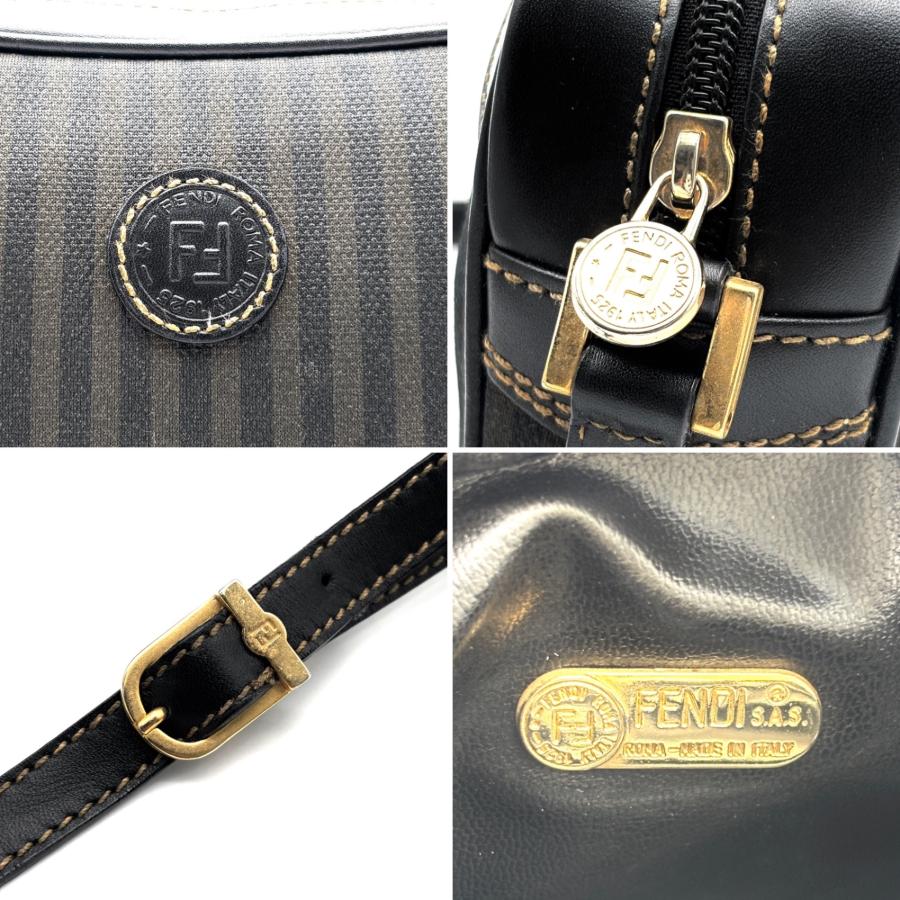 フェンディ FENDI ペカン ショルダーバッグ カメラバッグ PVC レザー
