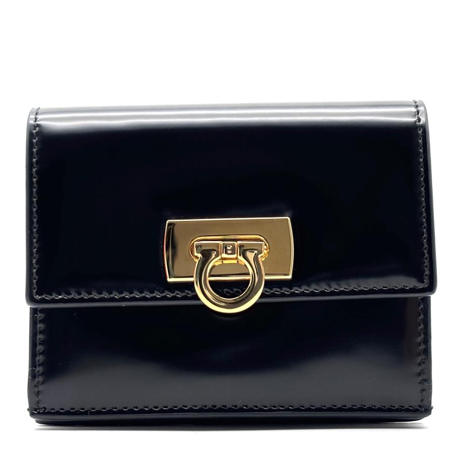 フェラガモ FERRAGAMO ガンチーニ 二つ折り財布 コンパクトウォレット