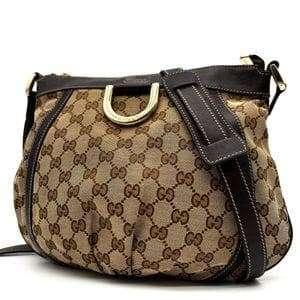GUCCI グッチ アビー ショルダーバッグ 203257 GG キャンバス レザー