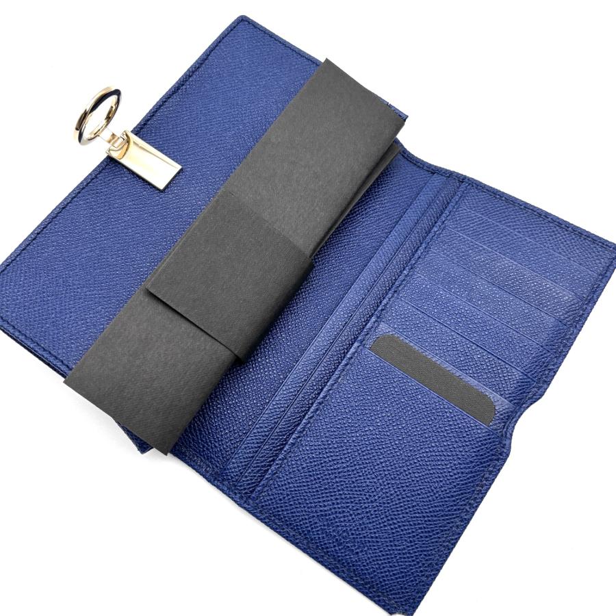 良品　BVLGARI ブルガリ 折り財布 サークルロゴ ブルー ラウンドジップ BVLGARI（ブルガリ） 財布 ラウンドファスナー 長財布 ブルガリ