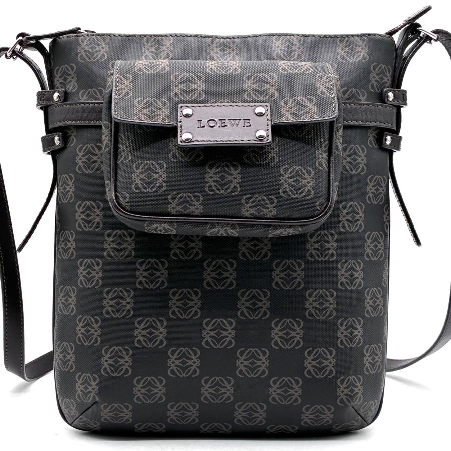 美品 ロエベ LOEWE ショルダーバッグ リピート アナグラム ポーチ付