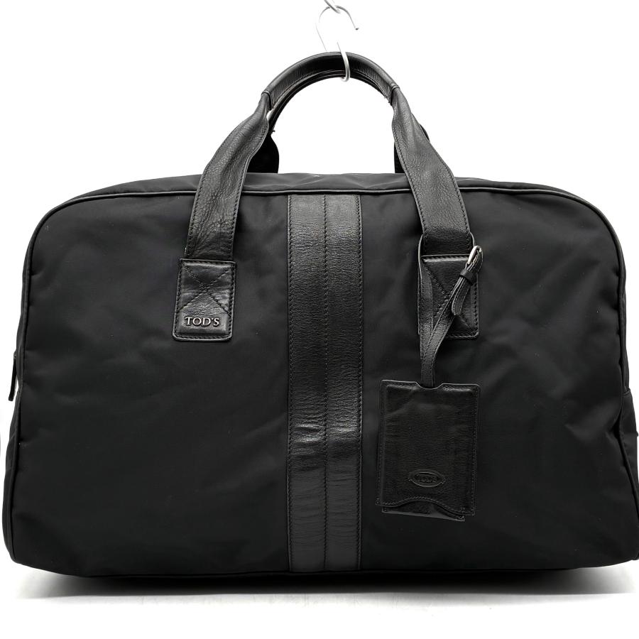 トッズ 2WAY ビジネスバッグ ナイロン レザー 黒 A4 PCケース付 トッズ TODS 2way ボストンバッグ ショルダーバッグ ナイロン レザー