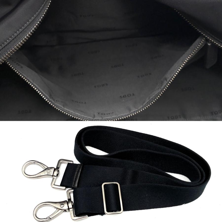 トッズ TODS 2way ボストンバッグ ショルダーバッグ ナイロン レザー