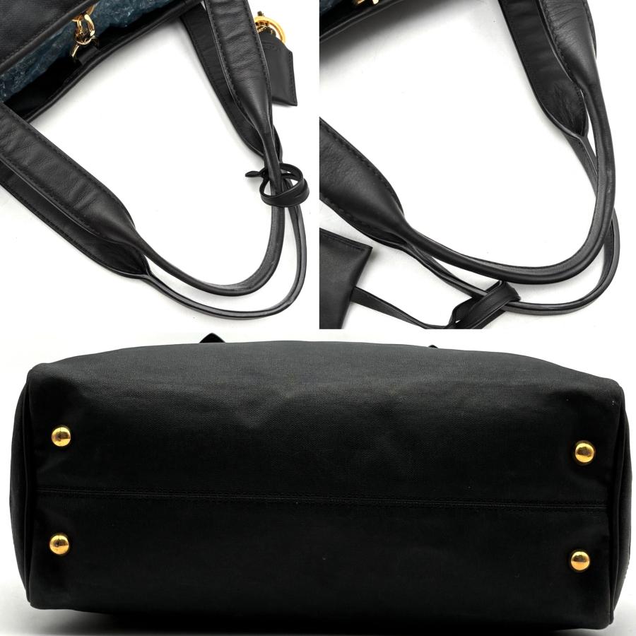 LOEWE ロエベ 南京錠 鍵付 トートバッグ ナッパレザー ブラック 黒