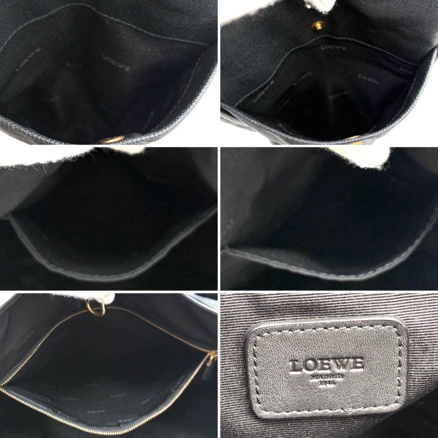 LOEWE ロエベ 南京錠 鍵付 トートバッグ ナッパレザー ブラック 黒
