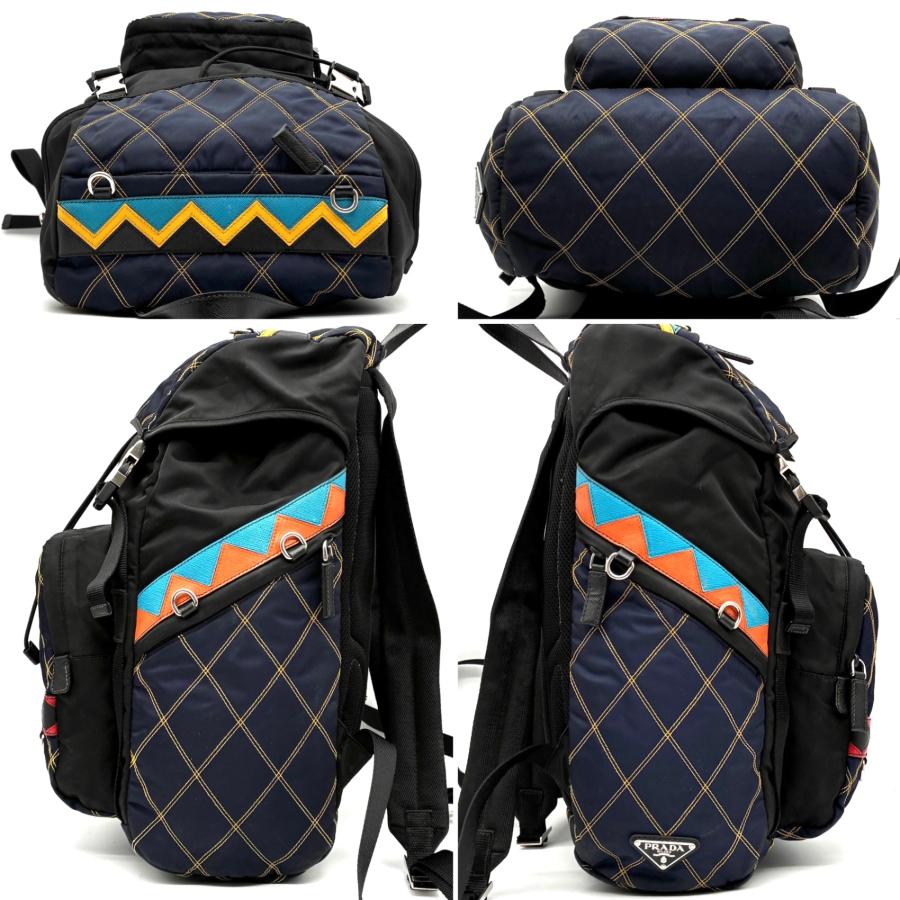 PRADA プラダ 1BZ039 キルティング パッチワーク リュックサック 