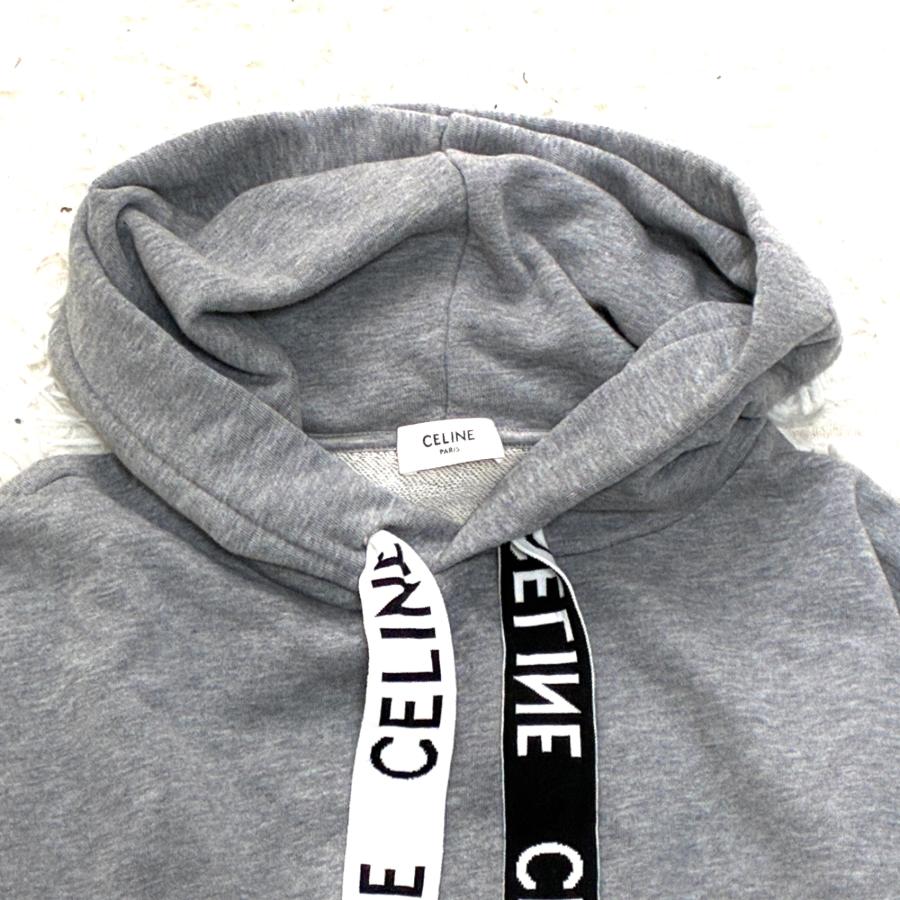 CELINE セリーヌ ロゴ ドローコード パーカー フーディー プルオーバー