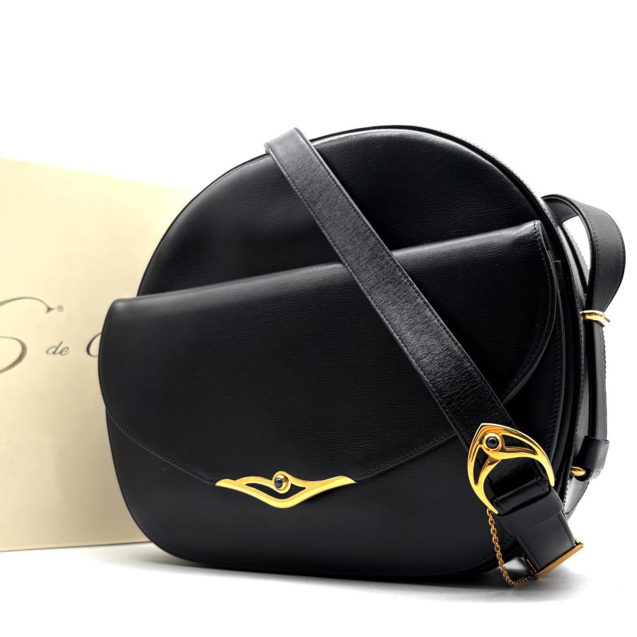 カルティエ Cartier サファイアライン ショルダーバッグ 丸型 ラウンド