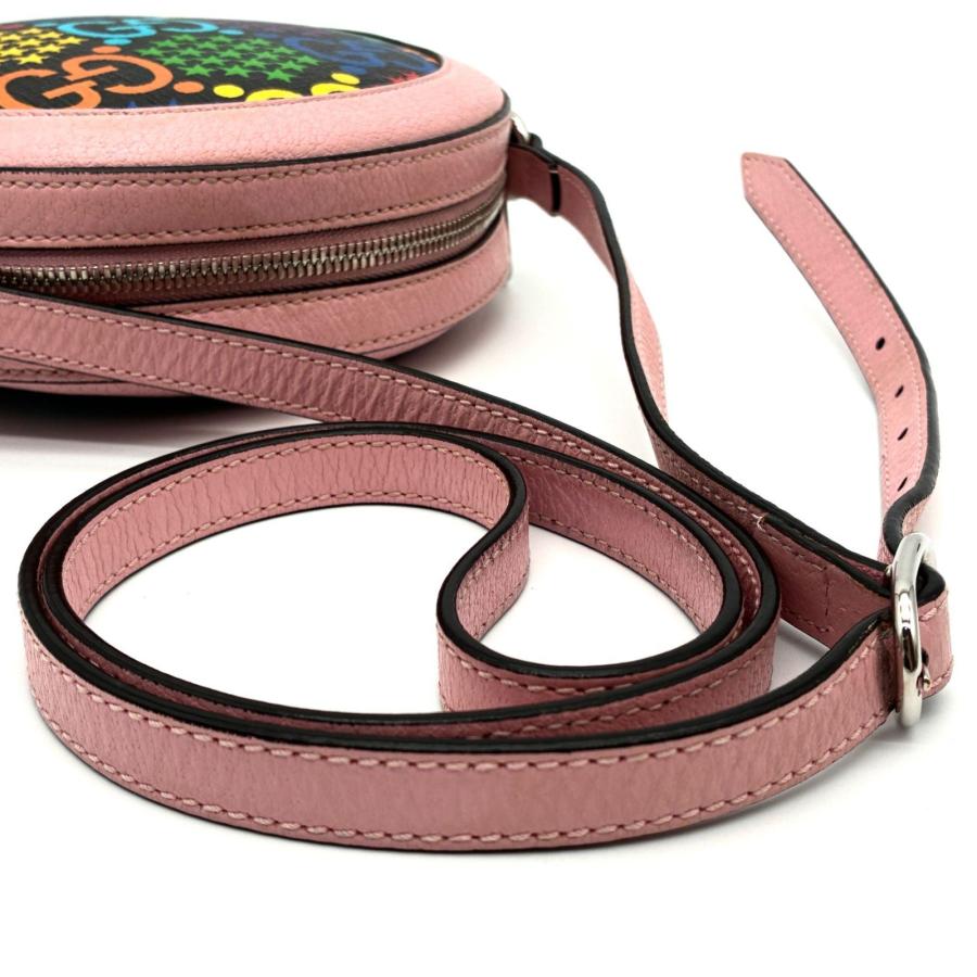 GUCCI グッチ GGサイケデリック ショルダーバッグ ラウンド 丸型 PVC レザー マルチカラー ピンク 星 スター 春 夏 お出かけ デート 旅行 希少デザイン 極美品