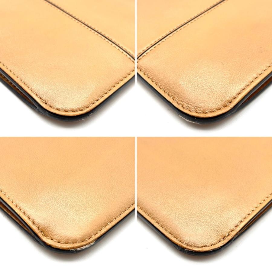 FENDI フェンディ ピーカブー スマートフォンポーチ スマホポーチ ショルダーポーチ レザー ベージュ ゴールド金具 7AS056 母の日 プレゼント 旅行 美品_4