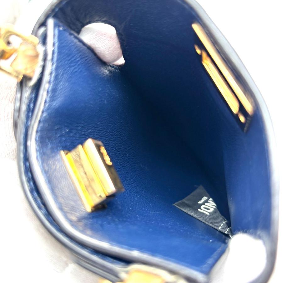 FENDI フェンディ ピーカブー スマートフォンポーチ スマホポーチ ショルダーポーチ レザー ベージュ ゴールド金具 7AS056 母の日 プレゼント 旅行 美品_8