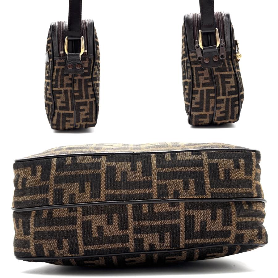 フェンディ ズッカ柄 メッセンジャーバック ブラック ユニセックス フェンディ FENDI ズッカ ショルダーバッグ メッセンジャーバッグ