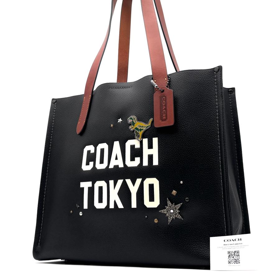 コーチ COACH リレートート TOKYOロゴ レキシー 恐竜 トートバッグ
