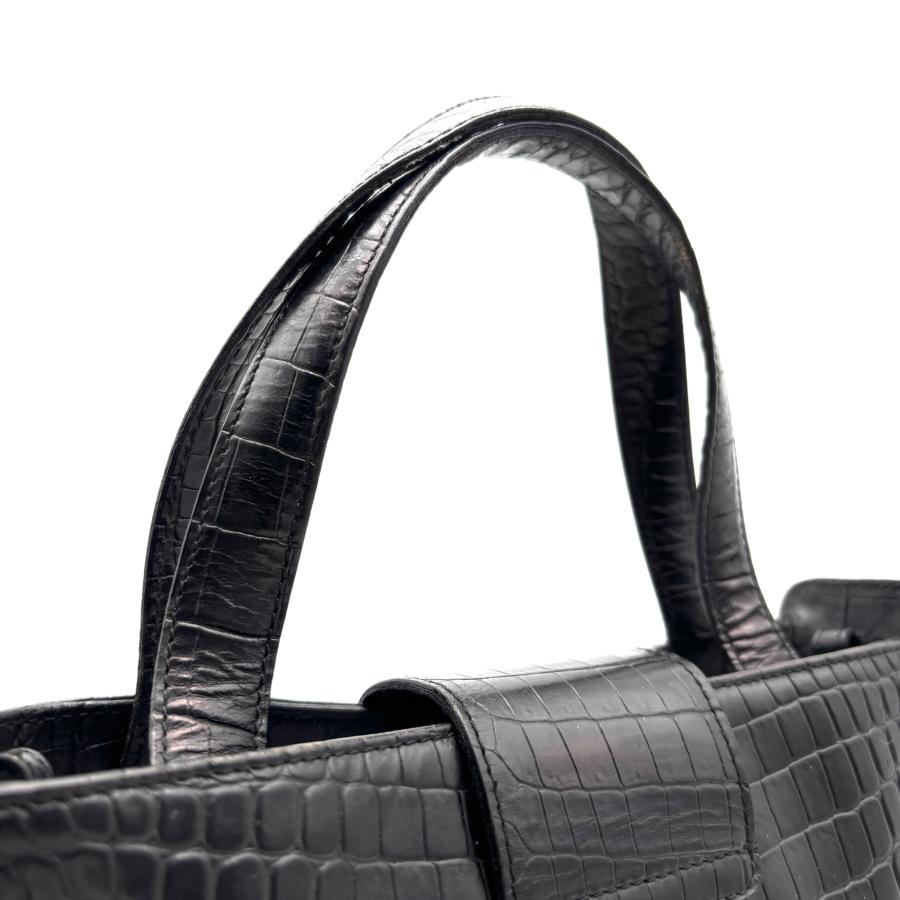 フェラガモ Salvatore Ferragamo クロコ型押し ロゴ金具 2way