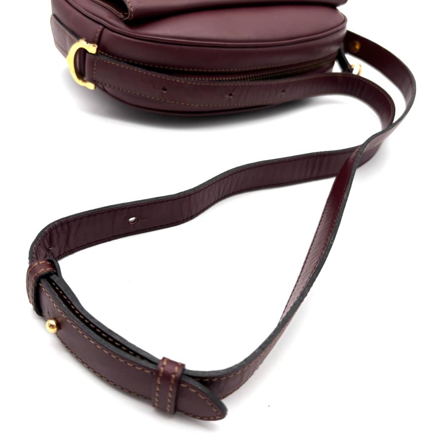 Cartier カルティエ マストライン ショルダーバッグ レザー ボルドー