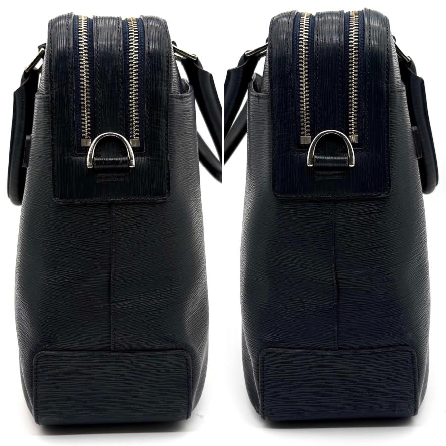 【美品】ペッレモルビダ キャピターノ2way ネイビー ブリーフ ビジネスバッグ ペッレモルビダ PELLE MORBIDA キャピターノ 2way ビジネスバッグ