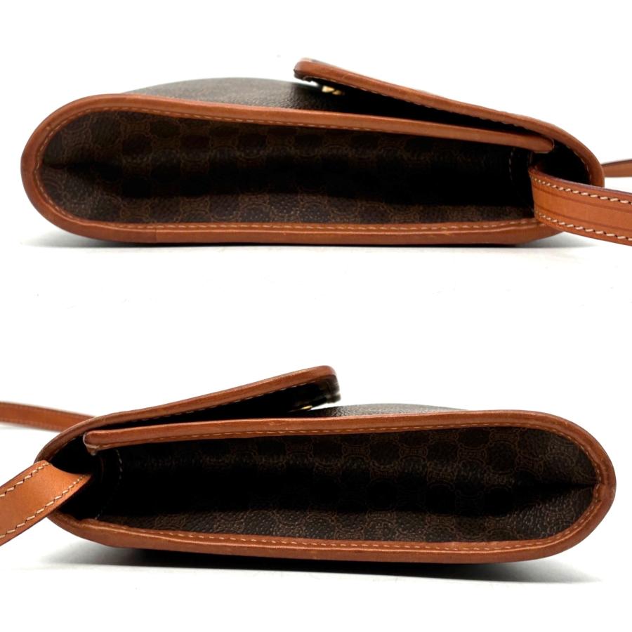 セリーヌ CELINE マカダム トリオンフ フラップ ショルダーバッグ 斜め