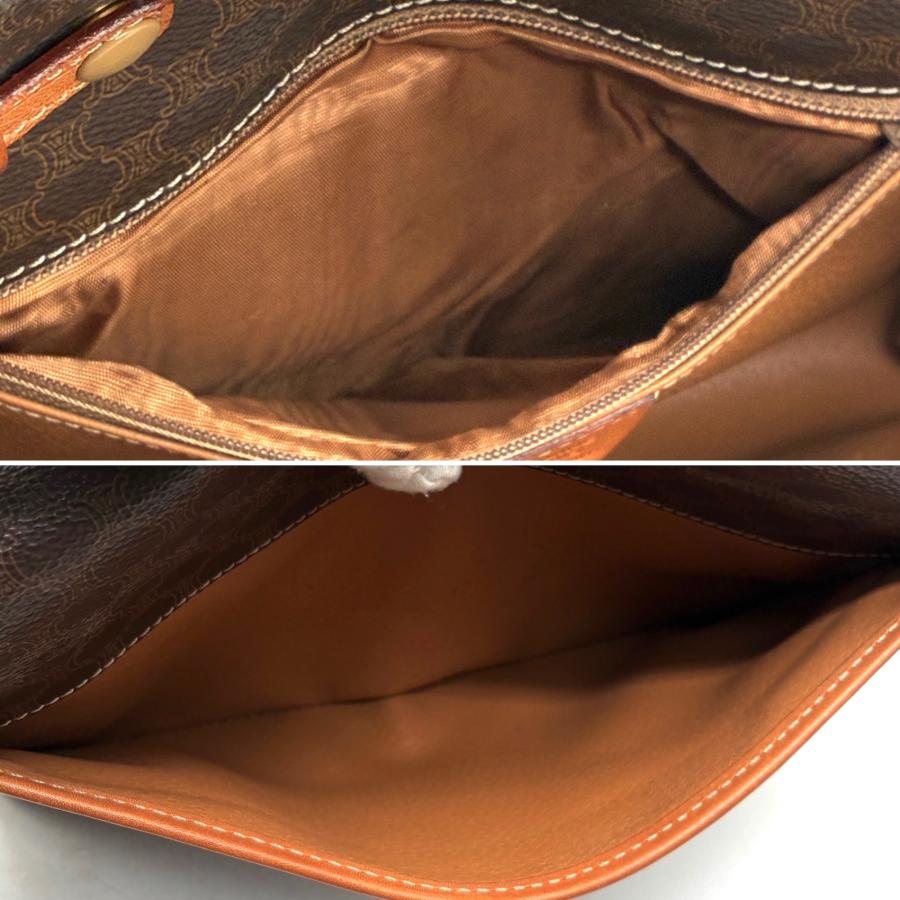 セリーヌ CELINE マカダム トリオンフ フラップ ショルダーバッグ 斜め