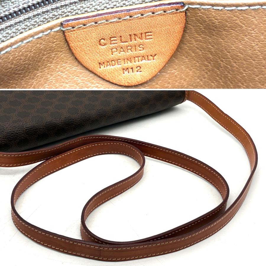 セリーヌ CELINE マカダム トリオンフ フラップ ショルダーバッグ 斜め