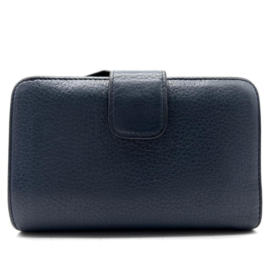 極美品　PRADA 黒 コンパクトウォレット　 サフィアーノレザーシルバー金具 PRADA 二つ折り財布 サフィアーノレザー ブラック×シルバー金具 2MO005