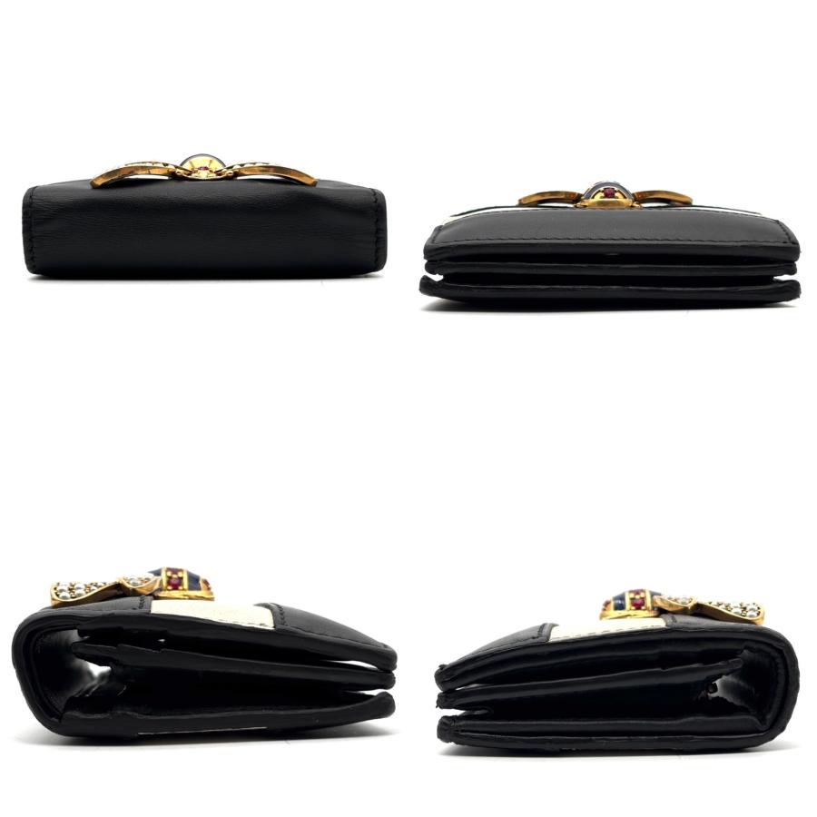 グッチ GUCCI ビー Bee 蜂 二つ折り財布 コンパクトウォレット レザー